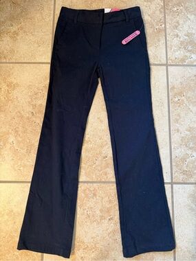 Izod Girls Navy Dress Uniform Pants 8 Slim